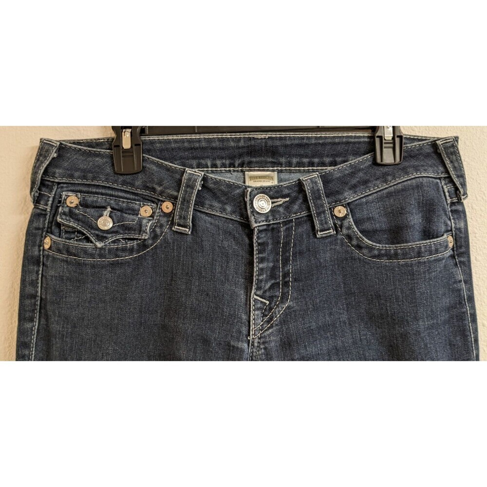 Women's TRUE RELIGON Skinny Low Rise Cotton Stretch Blue Jeans 31 X 33 - Picture 2 of 13